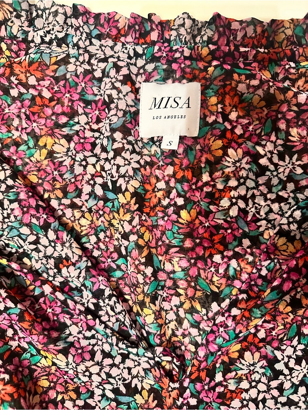 Misa Los Angeles Multicolor Floral Ruffled Mini Dress - Picture 3 of 3